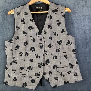 Escada Margaretha Ley 100% Silk Print Vest Sz 42 Made in Italy —see description